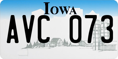 IA license plate AVC073