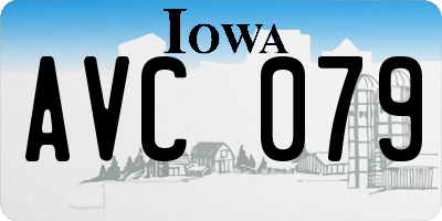 IA license plate AVC079