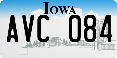 IA license plate AVC084