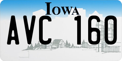 IA license plate AVC160