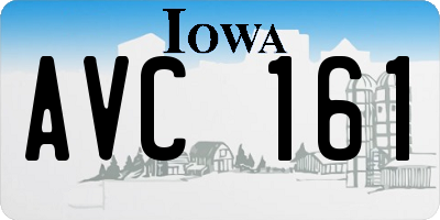 IA license plate AVC161