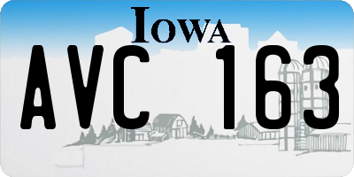 IA license plate AVC163