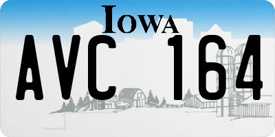 IA license plate AVC164