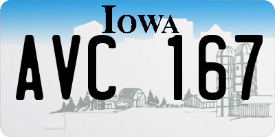 IA license plate AVC167