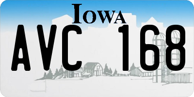 IA license plate AVC168