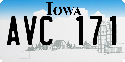 IA license plate AVC171