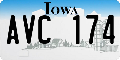 IA license plate AVC174