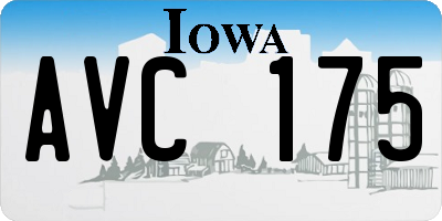 IA license plate AVC175