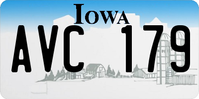 IA license plate AVC179