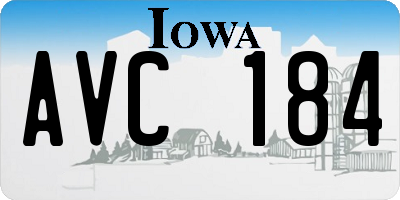 IA license plate AVC184