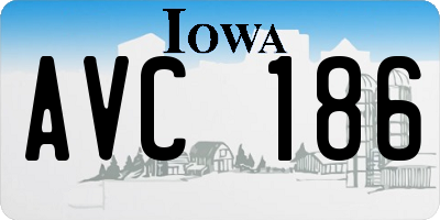 IA license plate AVC186