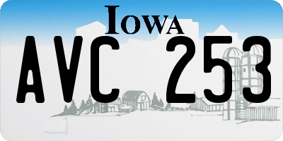 IA license plate AVC253