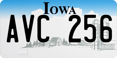 IA license plate AVC256