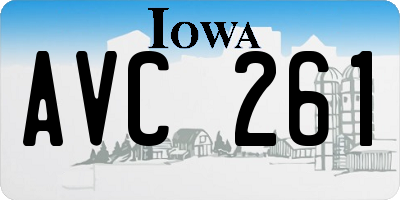 IA license plate AVC261
