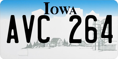 IA license plate AVC264