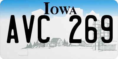IA license plate AVC269