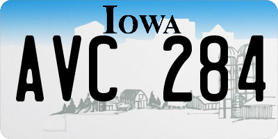 IA license plate AVC284