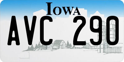IA license plate AVC290
