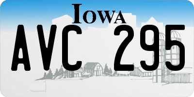 IA license plate AVC295