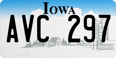 IA license plate AVC297