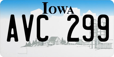 IA license plate AVC299