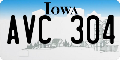 IA license plate AVC304