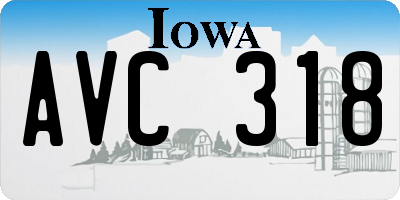 IA license plate AVC318