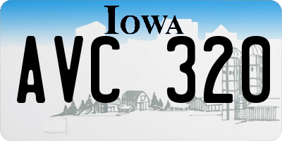 IA license plate AVC320