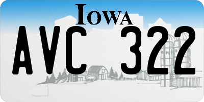 IA license plate AVC322