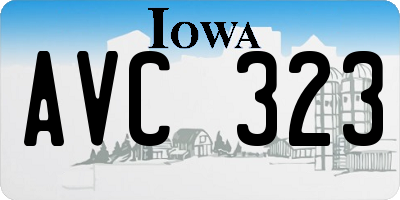 IA license plate AVC323