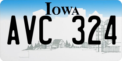 IA license plate AVC324