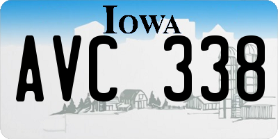 IA license plate AVC338
