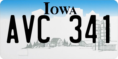 IA license plate AVC341