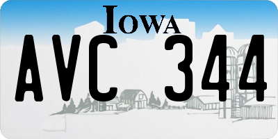 IA license plate AVC344