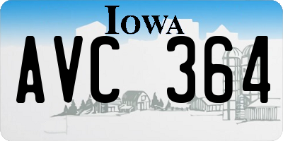 IA license plate AVC364