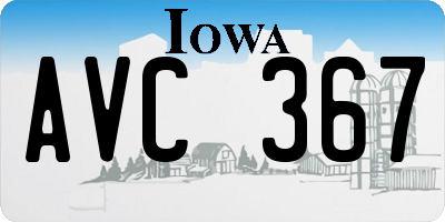 IA license plate AVC367