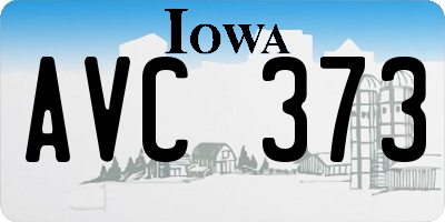 IA license plate AVC373