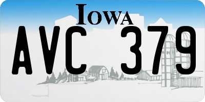 IA license plate AVC379