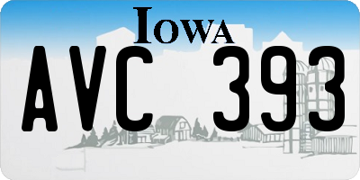 IA license plate AVC393
