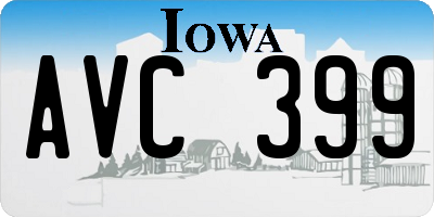 IA license plate AVC399