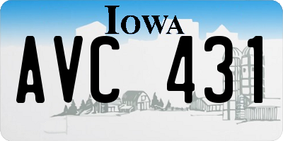 IA license plate AVC431