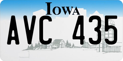 IA license plate AVC435