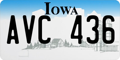 IA license plate AVC436