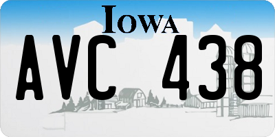 IA license plate AVC438