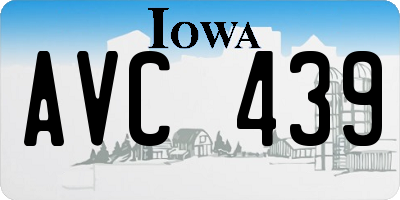 IA license plate AVC439