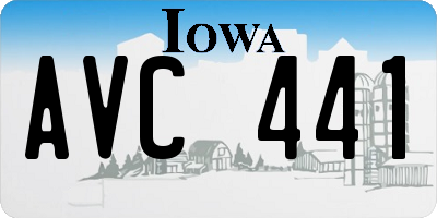 IA license plate AVC441