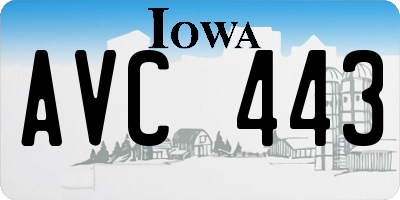 IA license plate AVC443