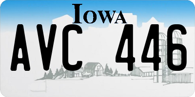 IA license plate AVC446