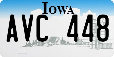 IA license plate AVC448