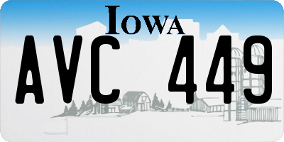 IA license plate AVC449